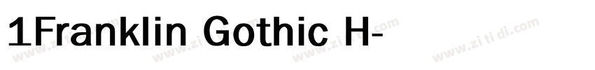 1Franklin Gothic H字体转换